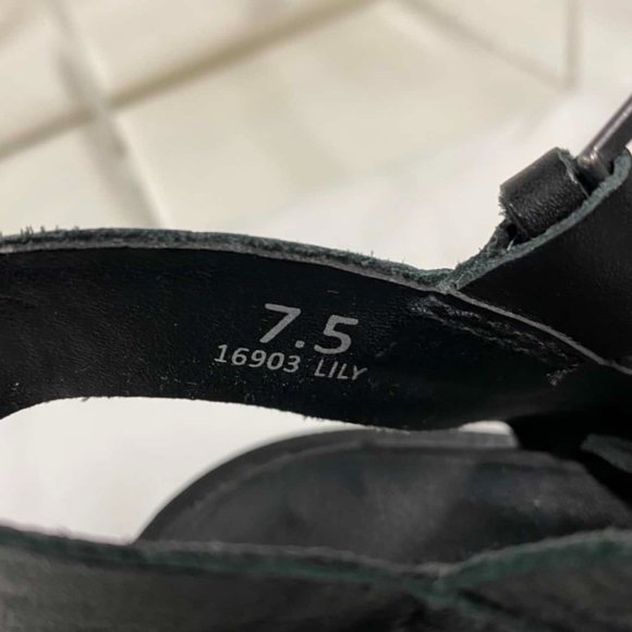 WINDSOR SMITH Lily Black Leather 90s Chunky Platform Block Heel Sandals - Picture 15 of 16